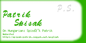 patrik spisak business card